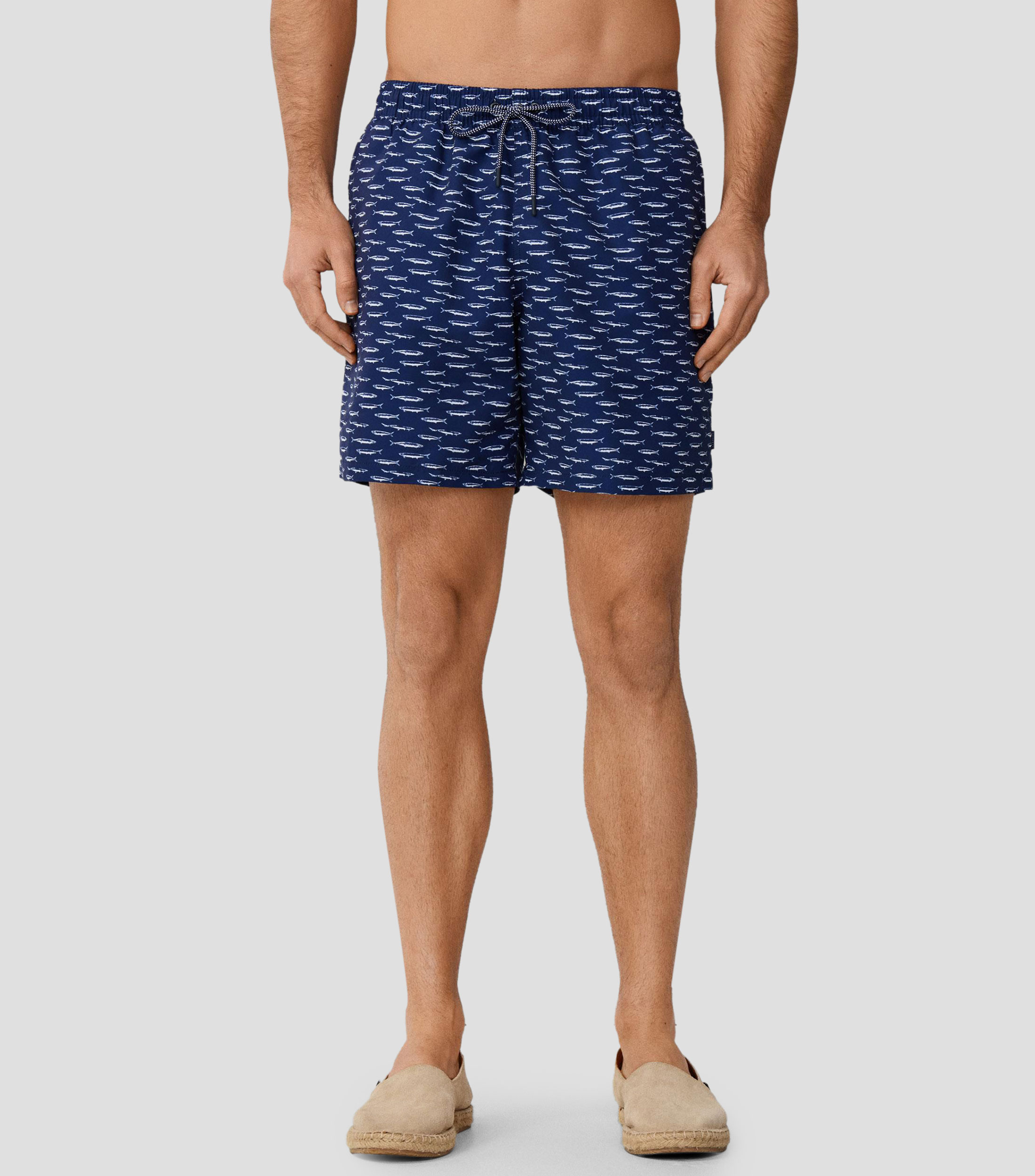 Traje de baño corto estampado Hombre